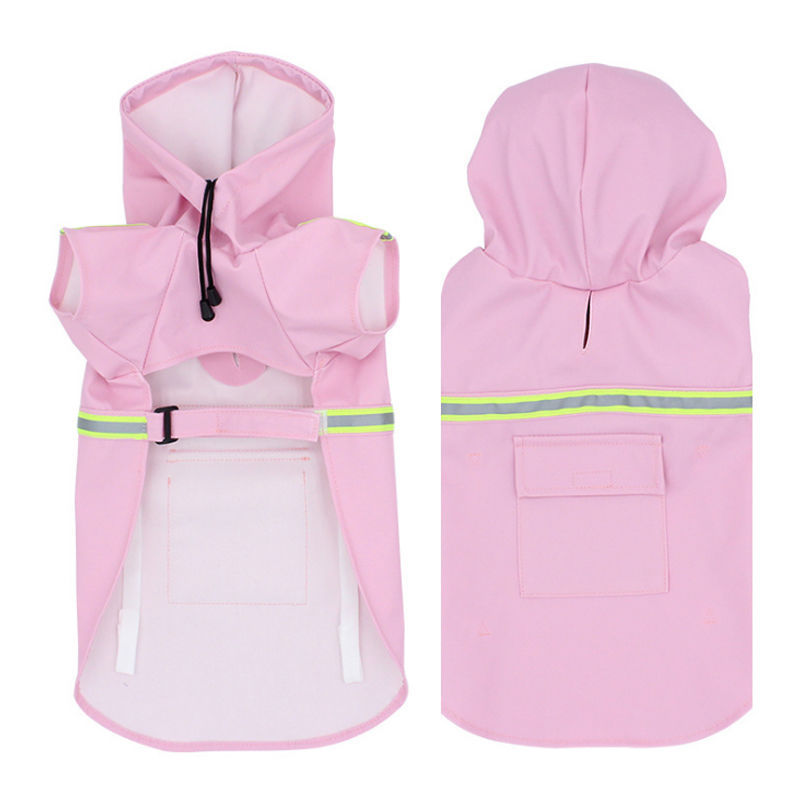 Capa de Chuva Pet Impermeável Faixa Refletiva DryPe