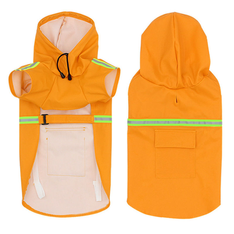 Capa de Chuva Pet Impermeável Faixa Refletiva DryPe