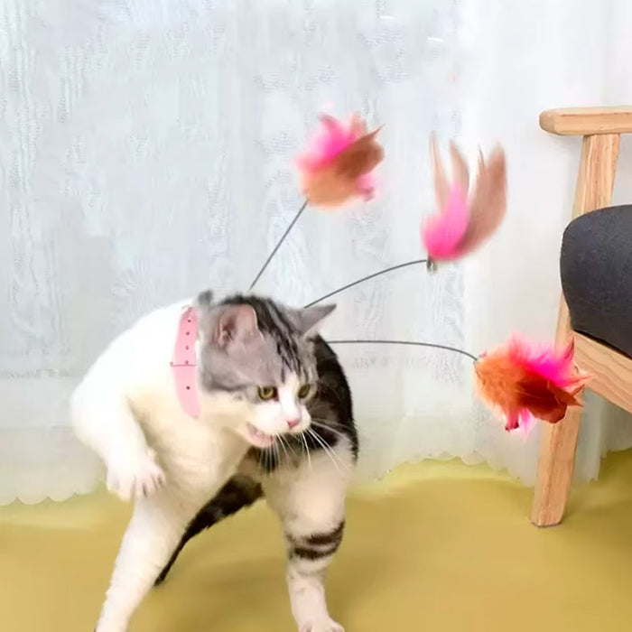 Brinquedo Interativo para Gatos Varinha com Penas