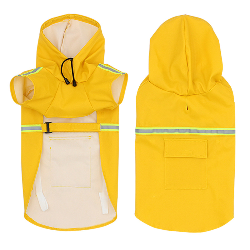 Capa de Chuva Pet Impermeável Faixa Refletiva DryPe