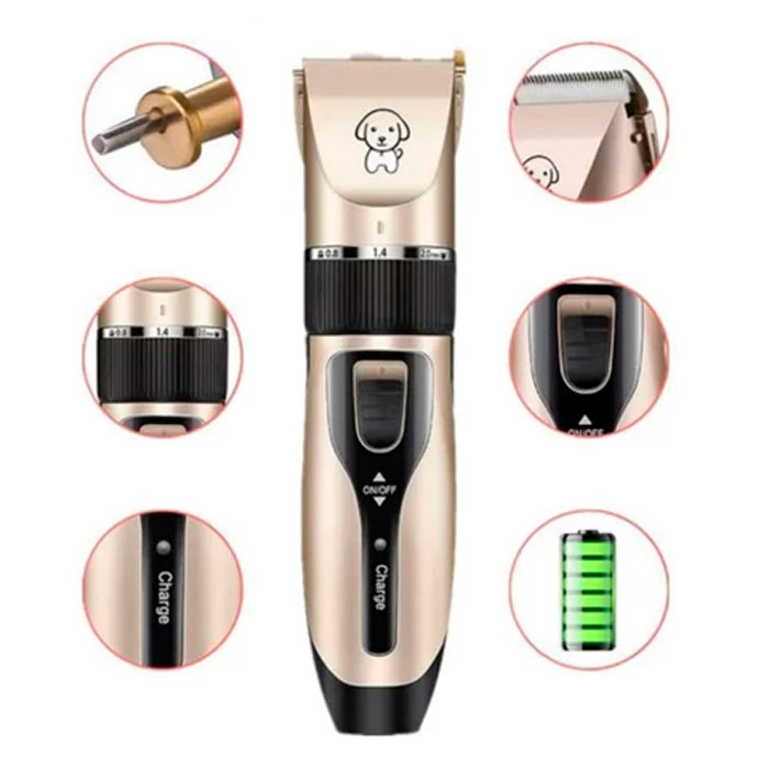 Máquina de Tosa Profissional sem Fio para Pets 4 Pentes