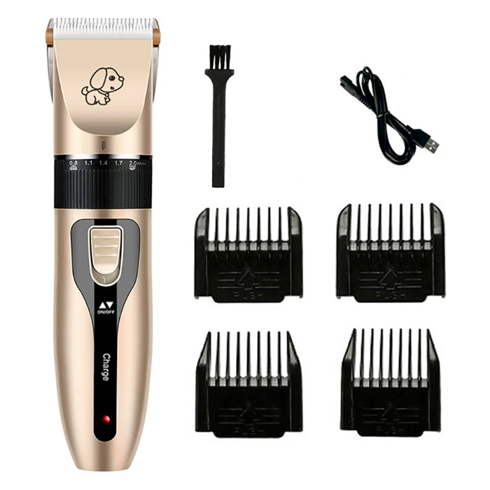Máquina de Tosa Profissional sem Fio para Pets 4 Pentes