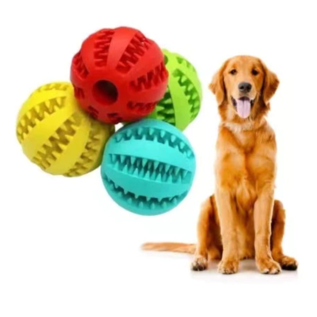 Pet Ball™ – Bola Mordedora Multifuncional | Escova Dental + Porta Petisco 🐶🦷 [LEVE 3 E ECONOMIZE]
