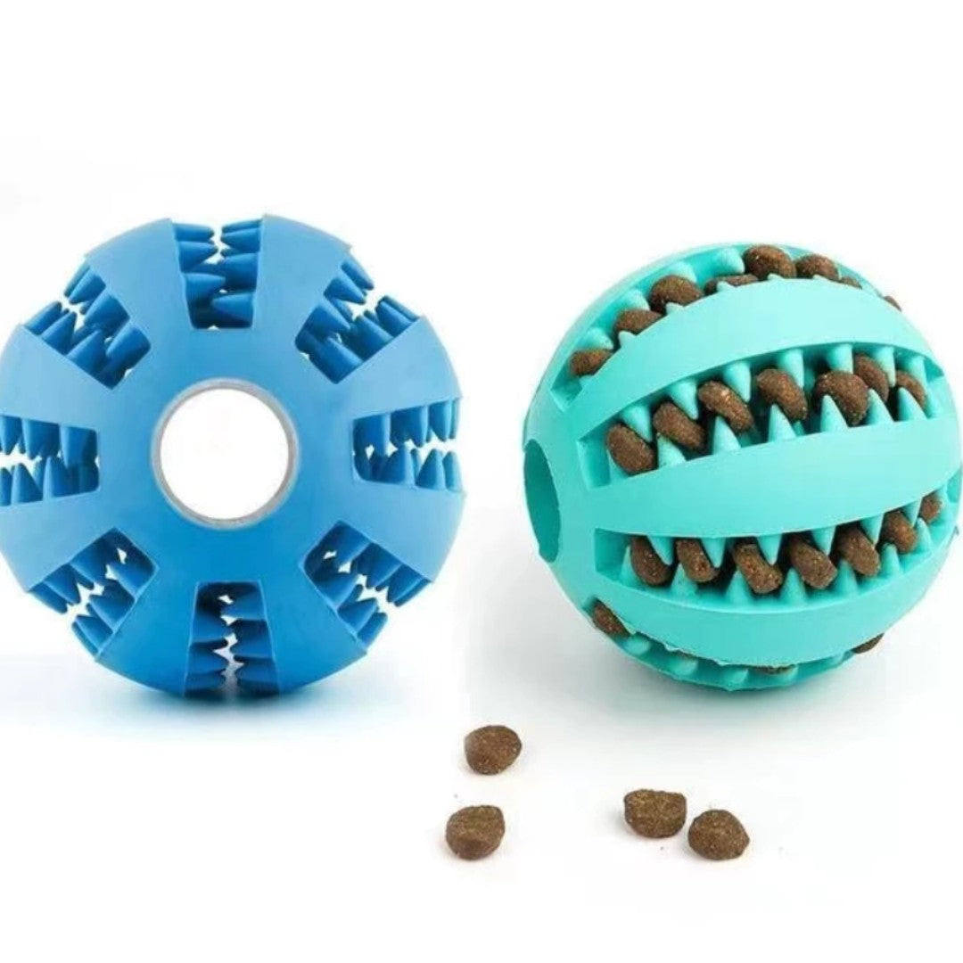 Pet Ball™ – Bola Mordedora Multifuncional | Escova Dental + Porta Petisco 🐶🦷 [LEVE 3 E ECONOMIZE]