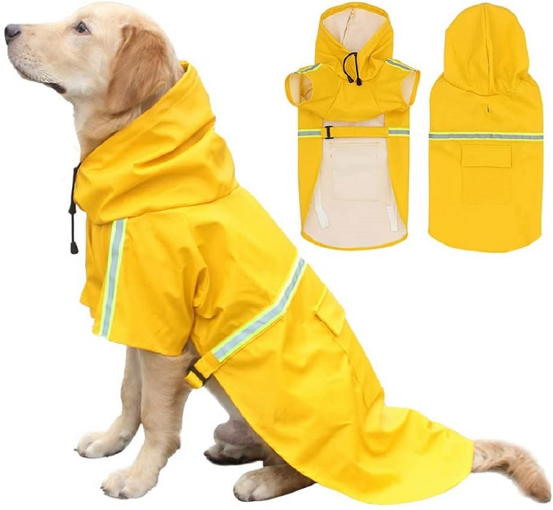 Capa de Chuva Pet Impermeável Faixa Refletiva DryPe