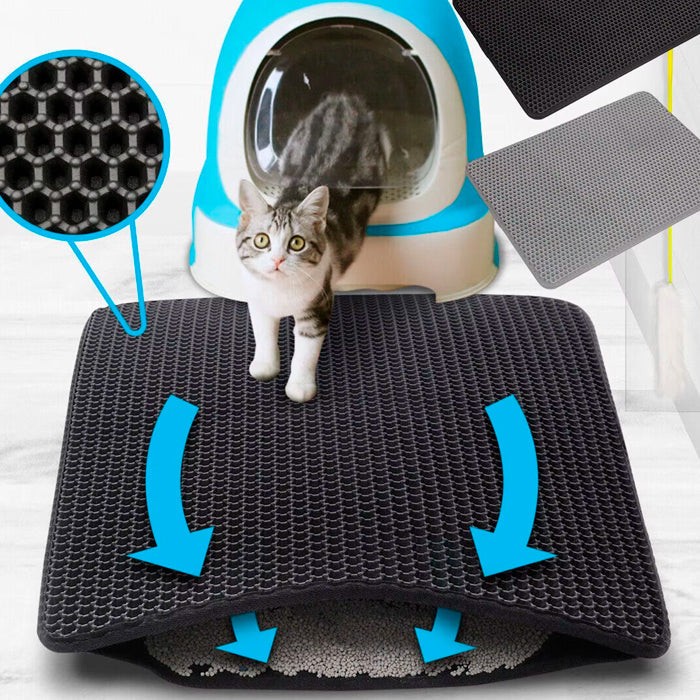 Tapete Higiênico Antiderrapante Camada Dupla para Gatos
